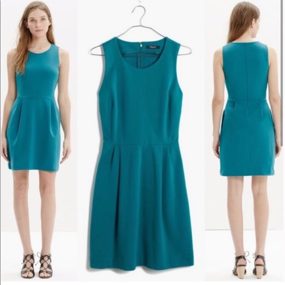 Madewell Teal Casual Dress - Picture 1 of 8
